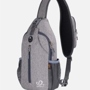 Waterfly Gray Crossbody Backpack for Men